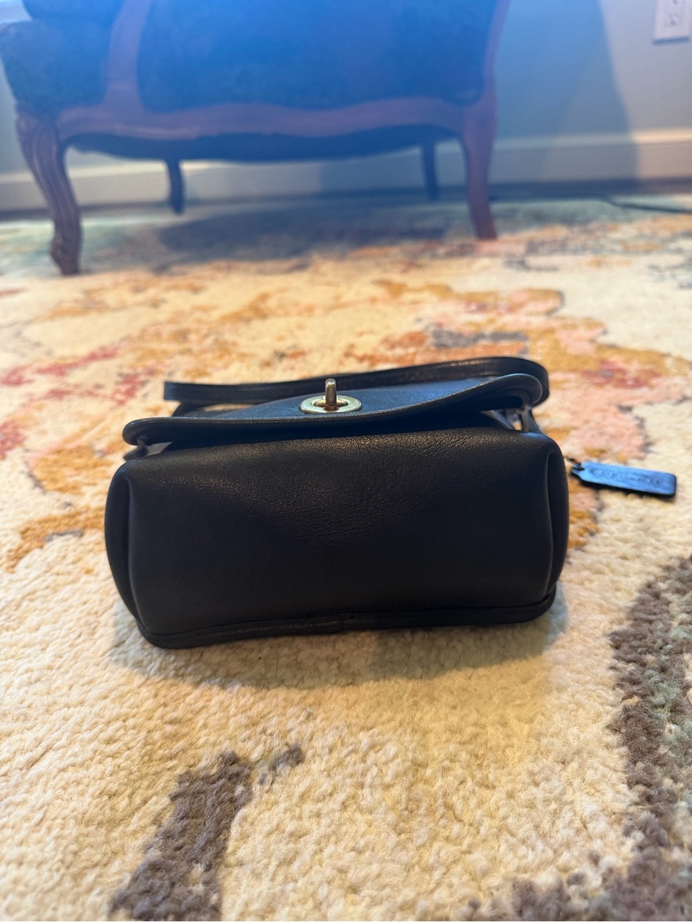 Vintage Coach Companion Flap Bag in Black - Picture 2 of 9